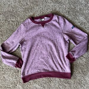 L.L. Bean Women’s Maroon and Purple Thermal Undershirt Sweatshirt Size S